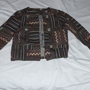 Tribal print blazer